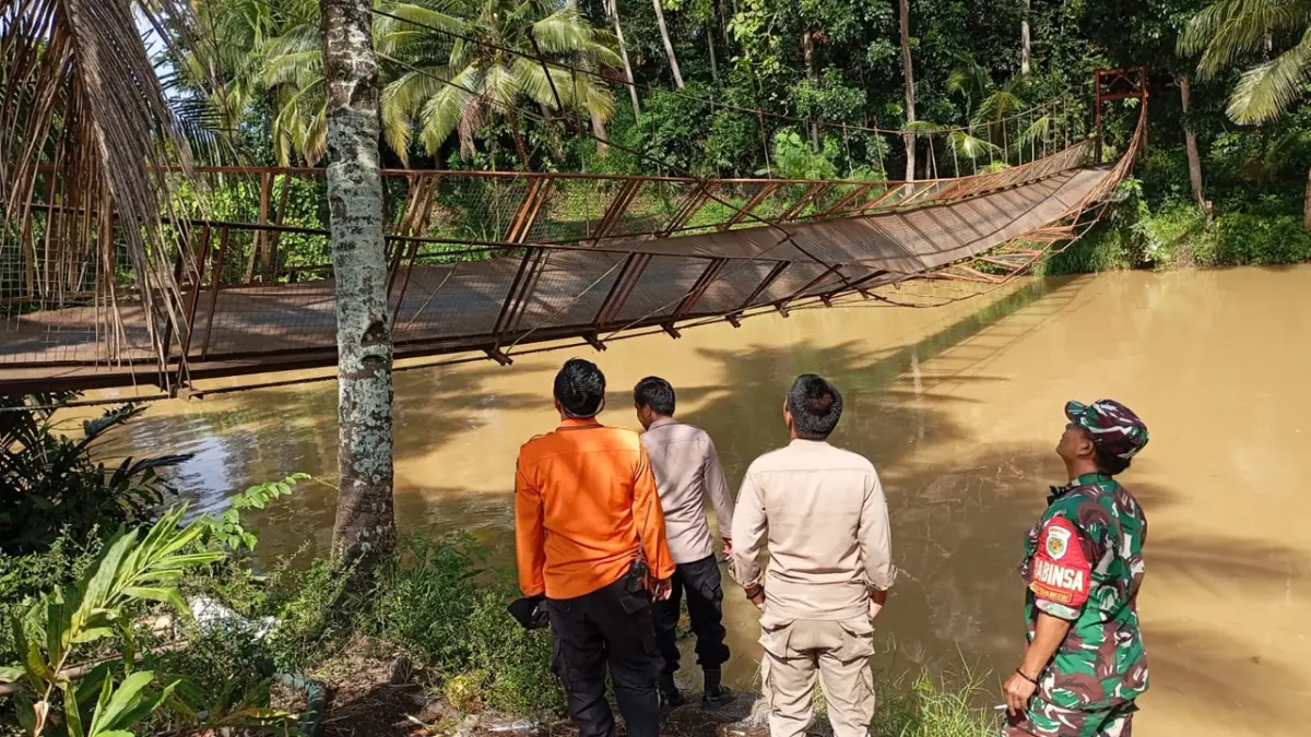 BPBD Sukabumi Koordinasi Lintas Instansi Tangani Jembatan Ambruk di Tegalbuleud