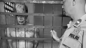 AA pria 30 tahun yang diringkus warga Sukabumi saat mencuri motor kang paket (Sumber: dok polisi)