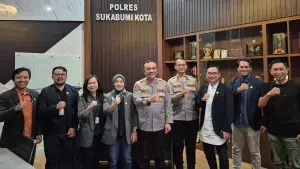 Manager PLN UP3 Sukabumi, Eka Rahma Daniati saat melakukan kunjungan kerja ke Polres Sukabumi Kota, Kamis (02/04/2026) | Foto : PLN Sukabumi
