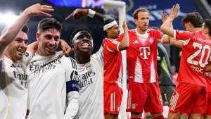 Real Madrid dijadwalkan akan menghadapi Bayern Munchen di leg pertama babak perempat final Liga Champions. (Sumber: web/realmadrid.com & web/fcbayern.com)