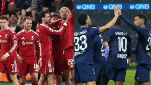 Liverpool akan menghadapi Paris Saint-Germain di leg pertama babak perempat final Liga Champions (Sumber: web/liverpoolfc.com & web/psg.fr)