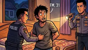 Pengedar sabu di Cisaat Sukabumi ditangkap polisi saat sembunyi di kamar istri. Foto hanya Ilustrasi (Sumber : AI)