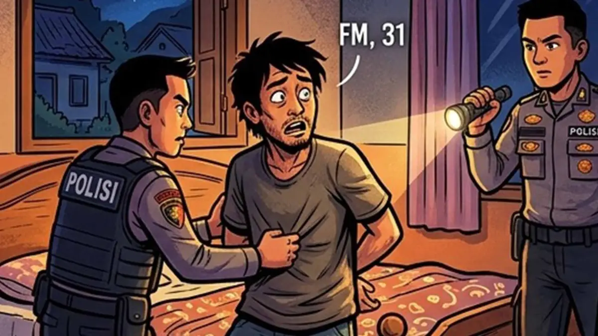 Sembunyi di Kamar Istri, Pengedar Sabu di Cisaat Sukabumi Diciduk Polisi