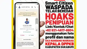 Akun WhatsApp penipu yang mengatasnamakan Eka Nandang Nugraha, Kepala DPPKB Kabupaten Sukabumi. (Sumber : Diskominfo).