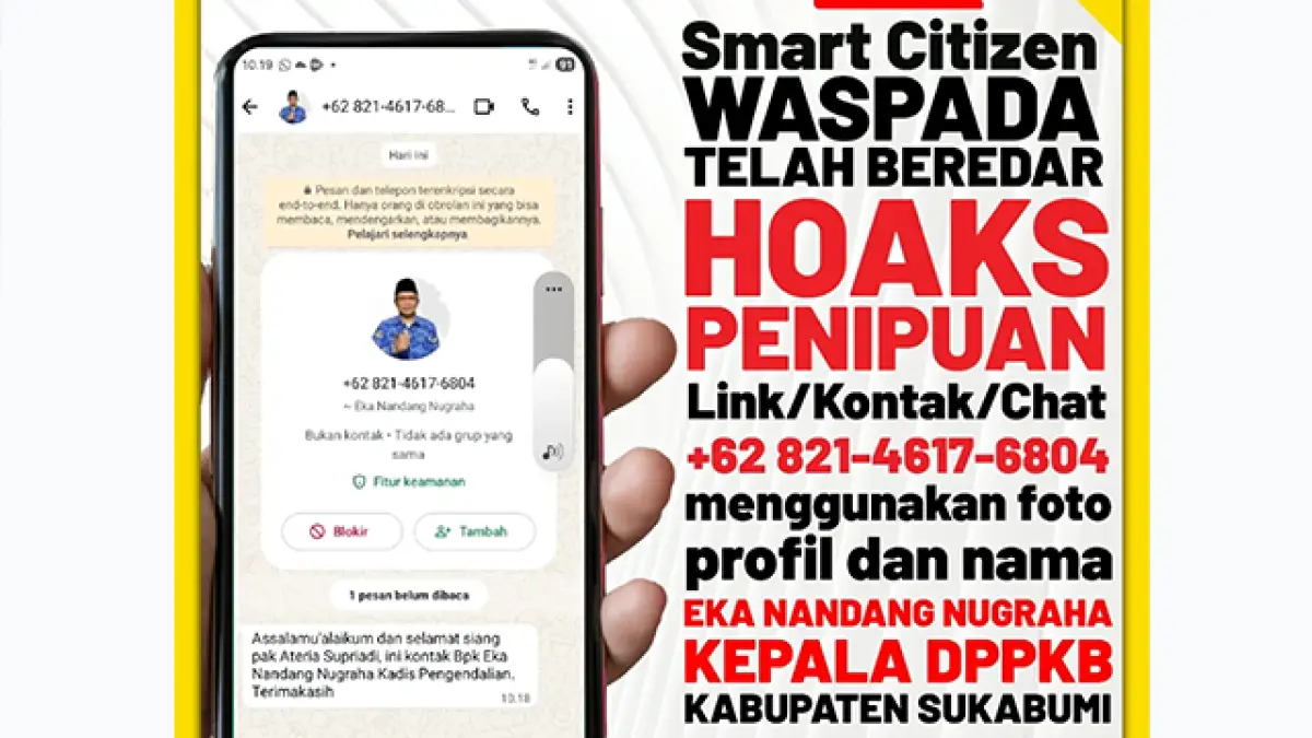 Cek Fakta: Nomor WhatsApp Penipu Catut Nama Kepala DPPKB Kabupaten Sukabumi