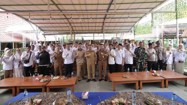 Rapat Koordinasi Kerja Pendampingan TPP P3MD yang dihadiri Wabup Sukabumi Andreas dan DPMD, Senin (6/4/2026). (Sumber Foto: Istimewa)