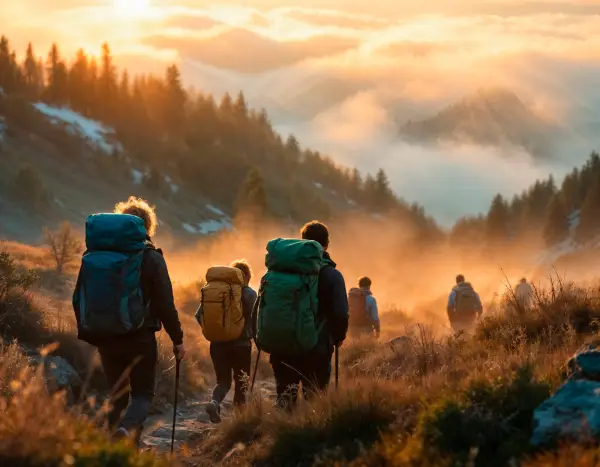 Ilustrasi mendaki gunung (Sumber : Freepik)