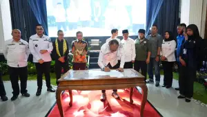 Wali Kota Sukabumi, Ayep Zaki saat menghadiri Musrenbang RKPD Kota Sukabumi Tahun 2027 pada 8 April 2026. (Sumber : Dokpim)