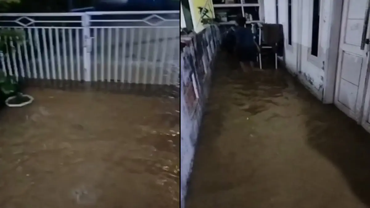 Sejumlah Rumah dan Toko di Cisolok Sukabumi Terendam Banjir