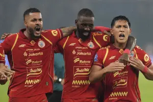 Pemain Persija Jakarta saat merayakan gol di Super League 2025/2026 (Sumber: persija.id)