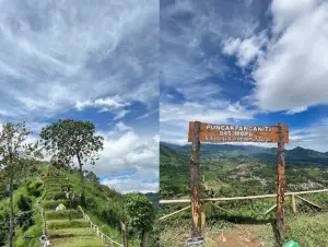 Puncak Pancaniti atau Gunung Pancaniti, salah satu destinasi wisata baru di kawasan Sukamakmur, Bogor (Sumber : Gmaps)
