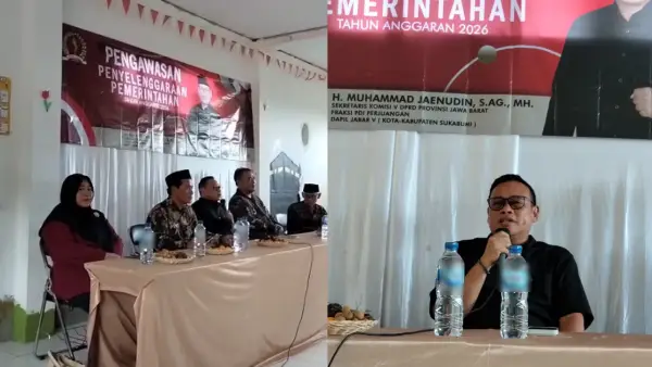 Anggota DPRD Jabar, Muhammad Jaenudin, saat pengawasan penyelenggaraan pemerintahan di Desa Cibodas, Palabuhanratu, Kabupaten Sukabumi | Foto : Dok. Tim Adc