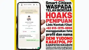 Akun WhatsApp penipu yang mengatasnamakan Deni Yudono, Kepala Satpol PP Kabupaten Sukabumi. (Sumber : Diskominfo).
