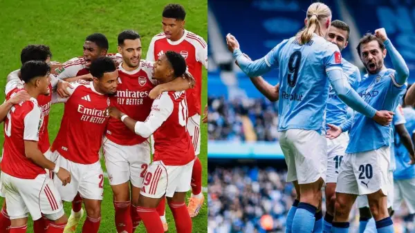 Arsenal dan Manchester City tengah bersaing untuk mendapatkan gelar Liga Inggris musim ini. (Sumber: web/arsenal.com & web/id.mancity.com)