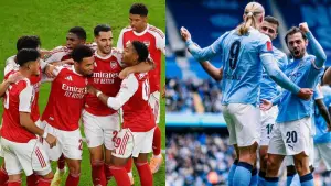 Arsenal dan Manchester City tengah bersaing untuk mendapatkan gelar Liga Inggris musim ini. (Sumber: web/arsenal.com & web/id.mancity.com)