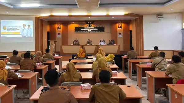 Bapperida Kabupaten Sukabumi menggelar Rakor Monitoring dan Evaluasi Sektor Infrastruktur dan Kewilayahan, Selasa (14/4/2026). (Sumber Foto: Dok. Bapperida)