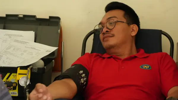 Donor darah bertajuk Every Drop counts: Be a Lifesaver Today. (Sumber: dok PLN IP UBP Jabar 2)