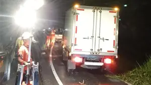 Jalan Provinsi Sukabumi-Sagaranten tepatnya di Kampung Cicalobak, Desa Cijangkar, Kecamatan Nyalindung sudah bisa dilalui kendaraan. (Sumber : Istimewa.).