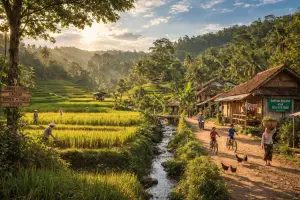 Ilustrasi - Sisindiran, paparikan dan rarakitan jadi salah satu hiburan dan alat untuk menyampaikan pesan secara halus yang digunakan masyarakat Sunda (Sumber : AI chatGPT)