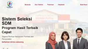Tangkapan layar halaman depan fortal resmi seleksi Panselnas Koperasi Desa Merah Putih. (Sumber: Istimewa)