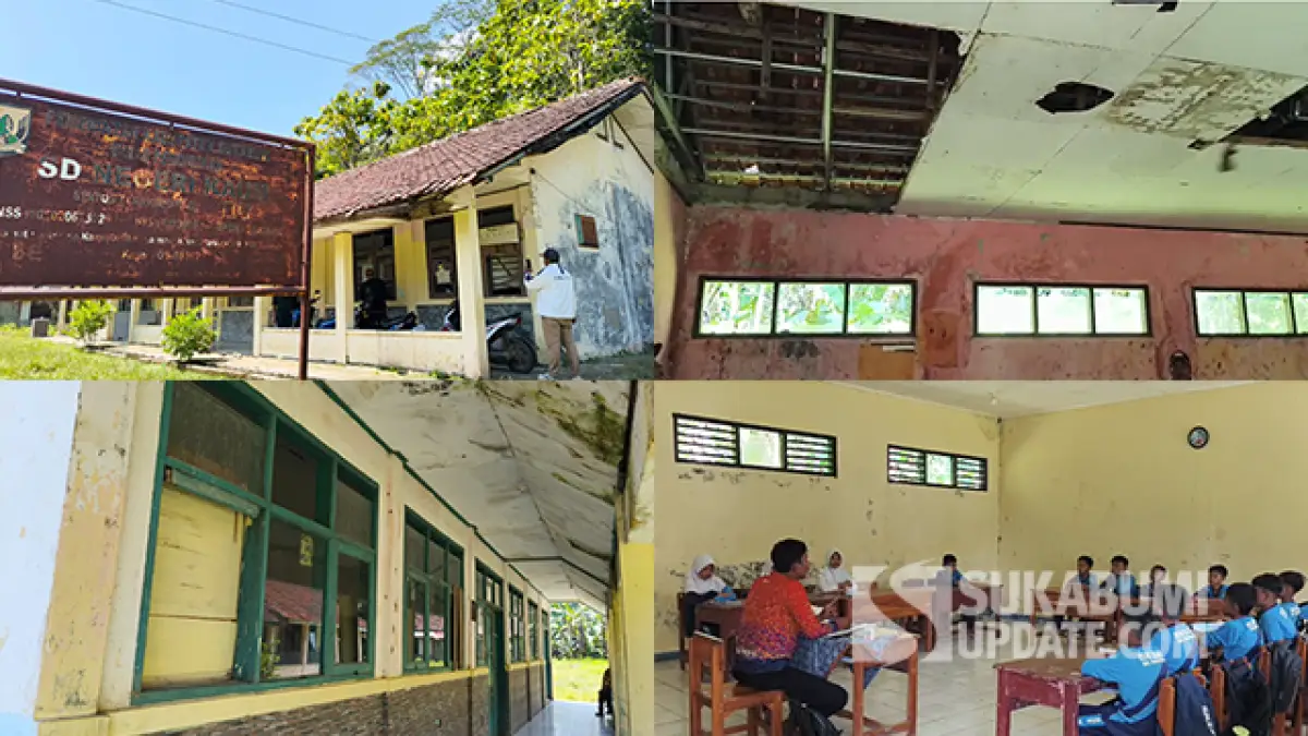 Miris! Bangunan SDN Kaum Hegarmanah Sukabumi Rusak, 57 Siswa Belajar di Tengah Bahaya