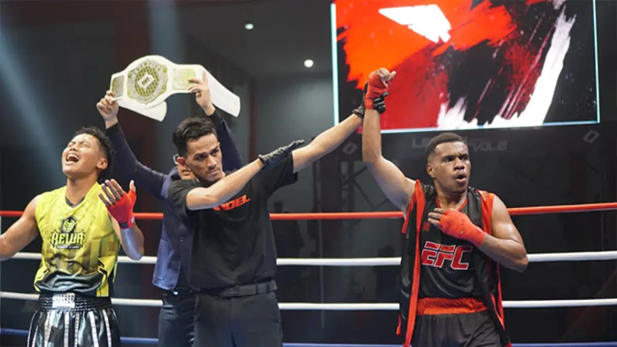 Debut Gemilang! Mahasiswa Nusa Putra Menang di Leindel Combat Sport Vol 2