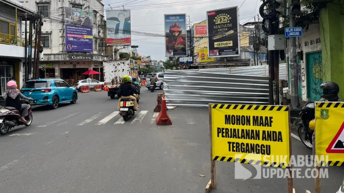 Jalan Gudang Diperbaiki: One-Way Diberlakukan di Sejumlah Jalan di Kota Sukabumi