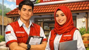 Ilustrasi AI. Gaji dan tugas manajer koperasi desa merah putih (Sumber: copilot)