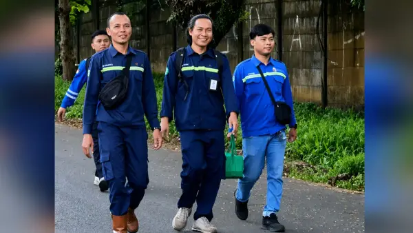 Pegawai memilih berjalan kaki, bersepeda, serta menggunakan kendaraan listrik sebagai moda transportasi utama di area kantor (Sumber: PLN IP UBP JPR)