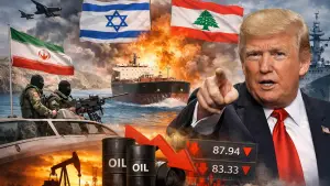 Ilustrasi pembukaan Selat Hormuz oleh Iran di tengah gencatan senjata antara Israel dan Lebanon. (Sumber: Ilustrasi AI)