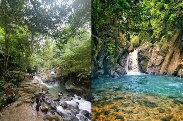 Curug Putri Kencana, destinasi wisata unik di Bogor karena punya area camping ground tepat di samping air terjun (Sumber : Gmaps)