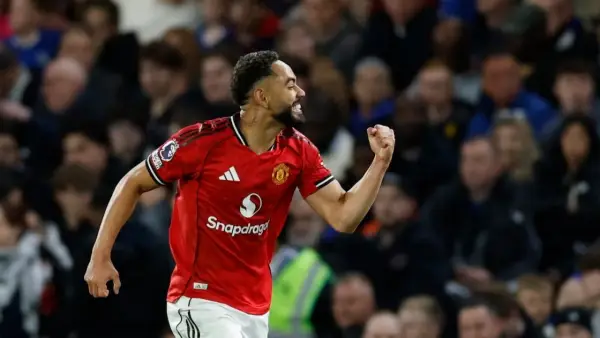 Selebrasi Matheus Cunha setelah berhasil mencetak gol ke gawag Chelsea (Sumber: web/en.as.com)