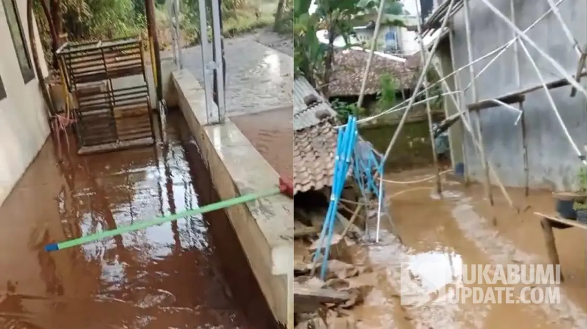 Sisakan Lumpur, Belasan Rumah & PAUD di Garduh Sagaranten Terdampak Banjir Luapan Cikaso