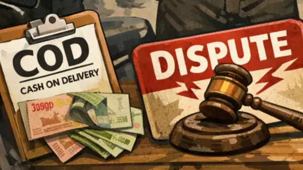 Ilustrasi AI. sengketa sistem COD (Sumber: copilot)