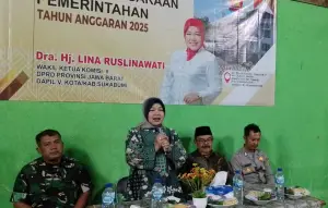 Kegiatan Pengawasan DPRD Provinsi, Lina Ruslinawati di Desa Selaawi, Kecamatan Sukaraja, Kabupaten Sukabumi. Sabtu (18/4/2026). (Sumber: Istimewa)