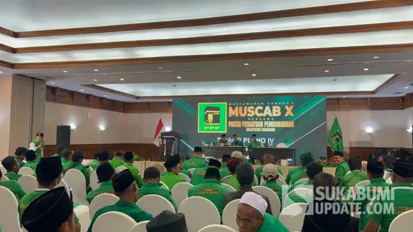Musyawarah Cabang (Muscab) X DPC PPP Kota dan Kabupaten Sukabumi di Lido Lake Resort, Senin (20/4/2026) | Foto : Sukabumiupdate
