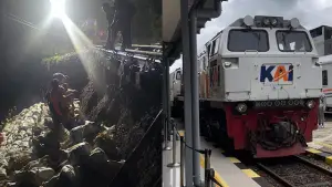Gogosan di Petak Jalur Cibeber–Lampegan, Perjalanan KA Siliwangi Hari Ini Kamis (23/04/2026) Dibatalkan. (Sumber : Istimewa.)