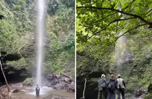 Curug Goong di Gekbrong, Cianjur memiliki perpaduan antara keindahan alam, suasana sepi, dan kisah legenda yang melekat membuatnya jadi unik (Sumber : Gmaps)