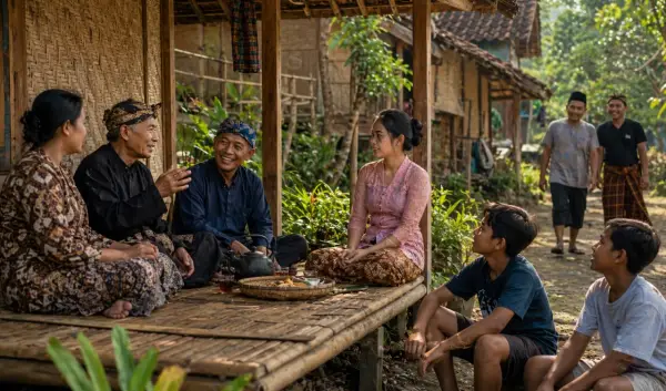 Ilustrasi - Cara orang Sunda memandang hidup atau filosofi hidup orang Sunda sebenarnya tidak rumit, tidak tinggi dan tidak muluk (Sumber : AI chatGPT)