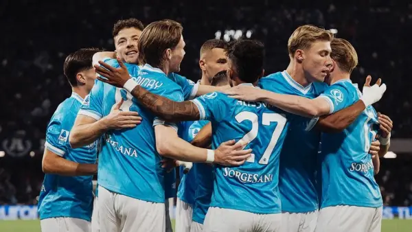 Selebrasi para pemain Napoli setelah cetak gol ke gawang Cremonese (Sumber: Instagram/@officialsscnapoli)