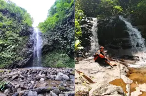 Curug Batlem atau batu lempar yang ada di Cugenang, Cianjur, salah satu surga tersembunyi yang layak dikunjungi (Sumber : Gmaps)
