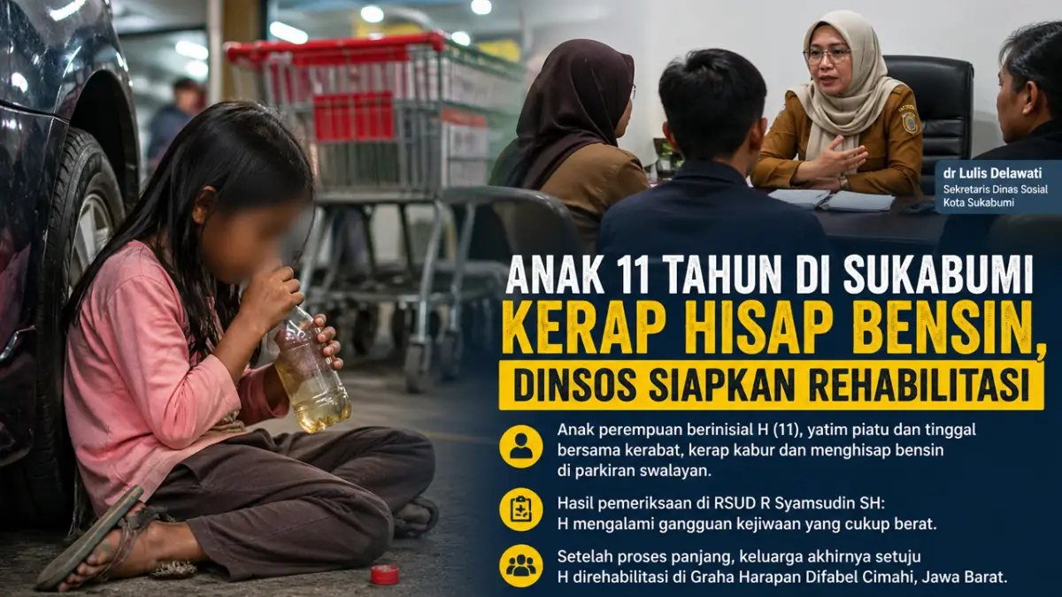 Sering Hisap Bensin di Parkiran Swalayan, Anak 11 Tahun di Sukabumi Segera Direhabilitasi