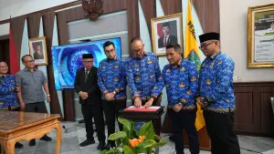 Peluncuran Manajemen Talenta dan penandatanganan komitmen E-Kinerja Harian di Ruang Utama Balai Kota Sukabumi, Senin, (27/4/2026) | Foto : Dokpim