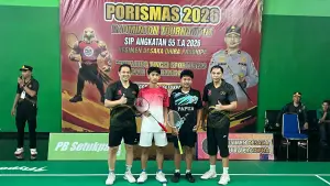 Dua legenda bulu tangkis dunia ikut meriahkan ajang Porismas Setukpa Sukabumi 2026. (Sumber: Istimewa)