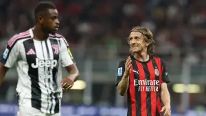Aksi Luka Modric saat menghadapi Juventus di ajang Serie A (Sumber: web/acmilan.com)