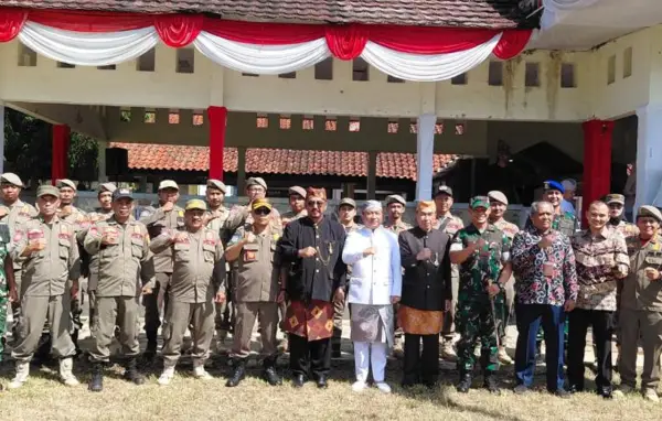 Pengamanan Satpol-PP Kabupaten Sukabumi dalam kegiatan Hardiknas 2026. (Sumber: Istimewa)