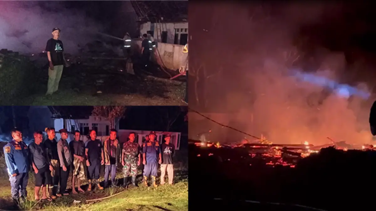 Rumah Panggung di Ciemas Ludes Terbakar: Diduga Korsleting Listrik, 6 Warga Mengungsi