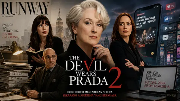 Ilustrasi - The Devil Wears Prada 2 bukan sekadar sekuel nostalgia. Ia adalah refleksi tentang zaman yang berubah. (Sumber : AI/ChatGPT).