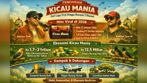 Ilustrasi AI. Dibalik lagu viral kicau mania ada perputaran uang triliunan rupiah dari hobi burung berkicau di Indonesia (Sumber: copilot)