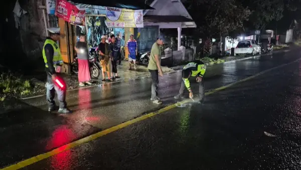 Lokasi kecelakaan di Sukalarang, Kabupaten Sukabumi | Foto : dok.polisi